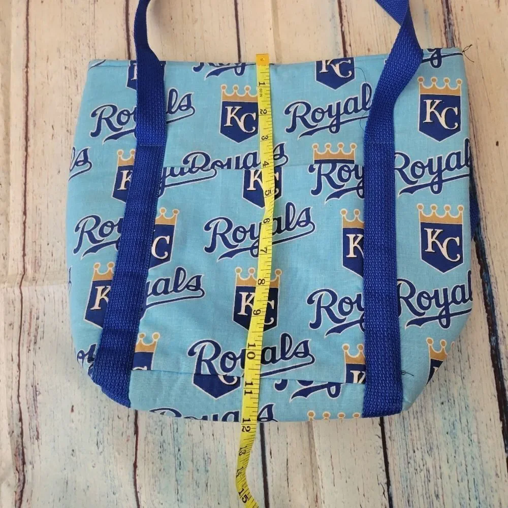 KC Kansas City Royals Carry Tote Bag Ladies Quilted Purse Travel Handbag Blue